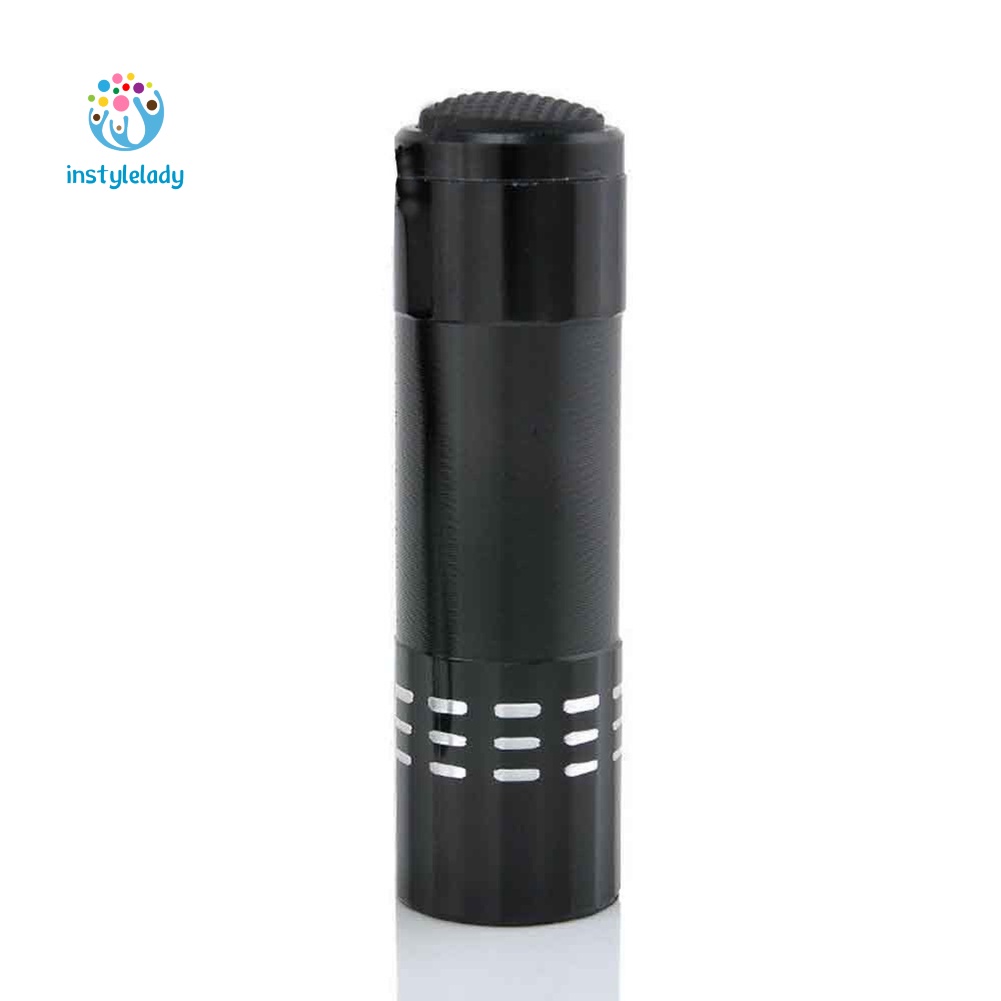 Đèn pin UV ánh sáng tím 9 bóng Led nhỏ gọn và tiện dụng