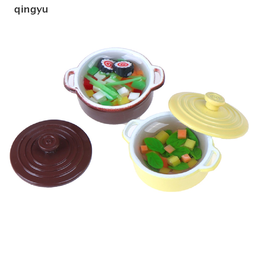 Nồi Nấu Súp Mini Màu Sắc Xinh Xắn 1: 12 Trang Trí Nhà Búp Bê