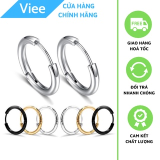 Bông Tai Nam inox Khoen Tròn Cực Chất (1 đôi)