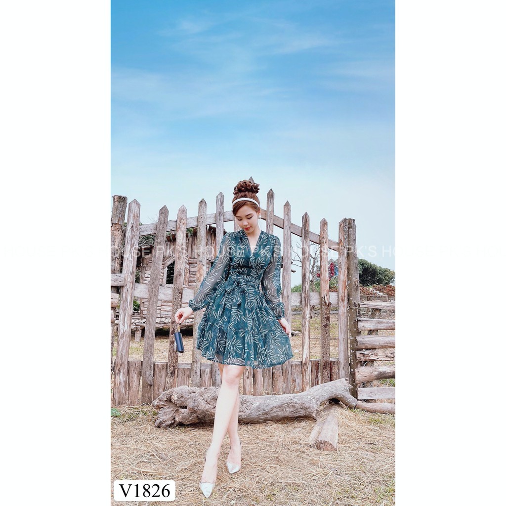 Váy Thiết Kế Dáng Xoè Voan Xanh V1826, Đầm Thiết Kế Chất Liệu Voan Cao Cấp - PK Official | BigBuy360 - bigbuy360.vn