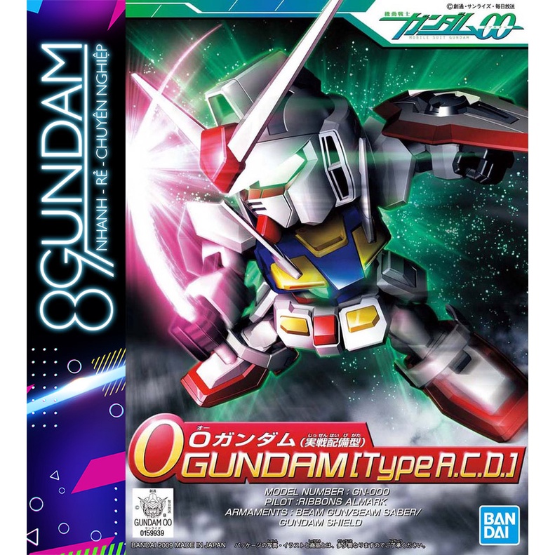 Mô Hình Lắp Ráp SD BB 333 O Gundam (type A.C.D.)