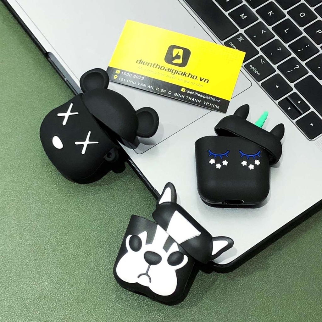 Vỏ đựng ốp CASE AIRPOD 1/2/3/Pro Bằng Silicon Trơn, Hình Hoạt Hình Dễ Thương bảo vệ tai nghe không dây