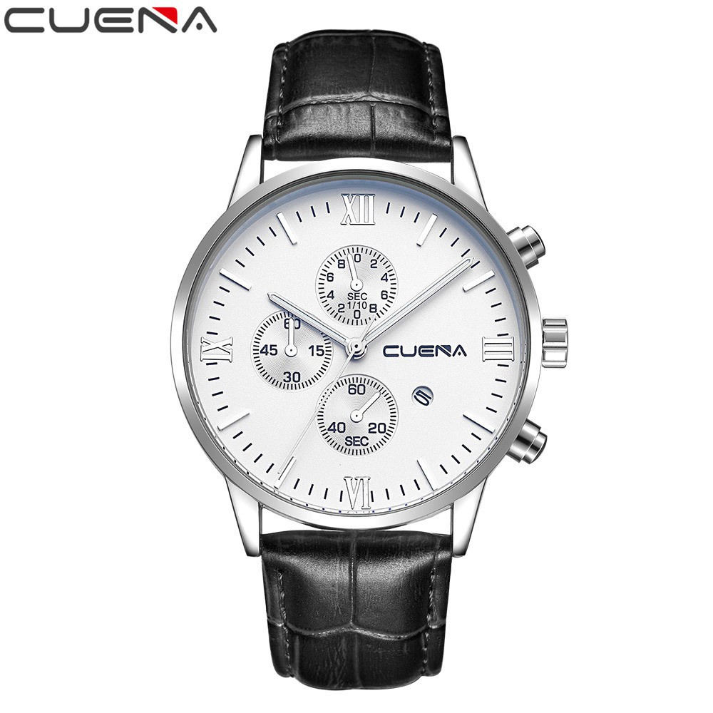 ĐỒNG HỒ NAM CUENA 6612 DÂY DA CAO CẤP, KIỂU DÁNG SANG TRỌNG, LỊCH LÃM Bán lẻ giá sỉ