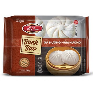 (Chỉ giao TPHCM) Bánh Bao Gà Nướng Nấm Hương - Thương Hiệu LC FOODS - 1 Gói 4 Cái