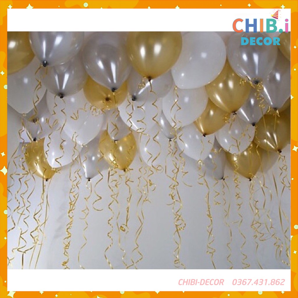 Dây ruy băng ánh kim màu Vàng trang trí tiệc sinh nhật, phòng cưới đẹp nhiều màu - CHIBI DECOR