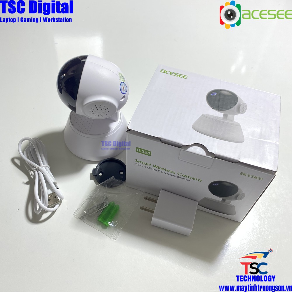 Camera IP wifi 2.0MP ACESEE AC05 | Kèm Thẻ Lưu Trữ 128Gb Quay 355° Đàm Thoại 2 Chiều