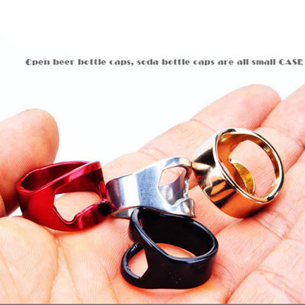 Nhẫn kim loại khui nắp chai kiểu dáng đáng yêu