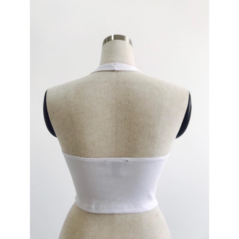 Ribbed halter croptop
