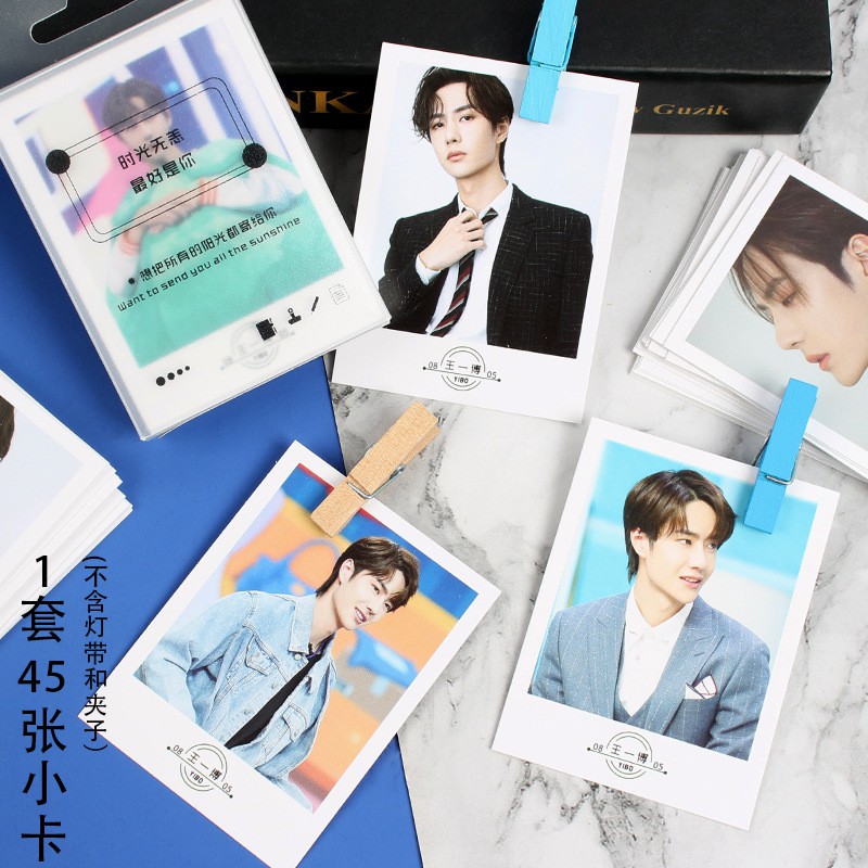 HỘP 40 ẢNH LOMO HÌNH VƯƠNG NHẤT BÁC, TIÊU CHIẾN, THIÊN QUAN TỨ PHÚC - HỘP 40 ẢNH LOMO HÌNH BÁC QUÂN NHẤT TIÊU BJYX