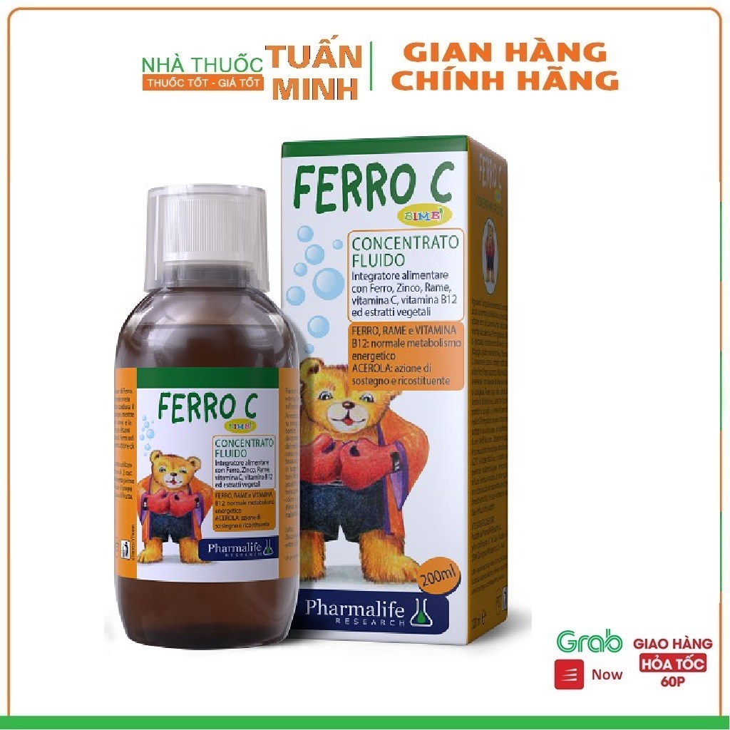 FERRO C BIMBI - Bổ sung sắt, kẽm, vitamin C cho bé (nhập khẩu chính hãng từ Italy)
