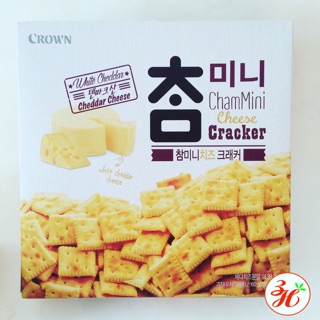 Bánh Cracker Mini tẩm phomai CROWN Hàn Quốc