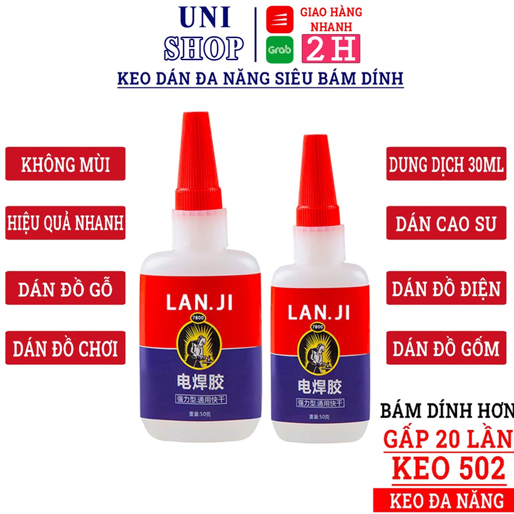 Keo dán đa năng siêu dính nhiều chất liệu, dán gỗ, thuỷ tinh, kim loại, sắt đá, đồ thủ công - Uni Shop