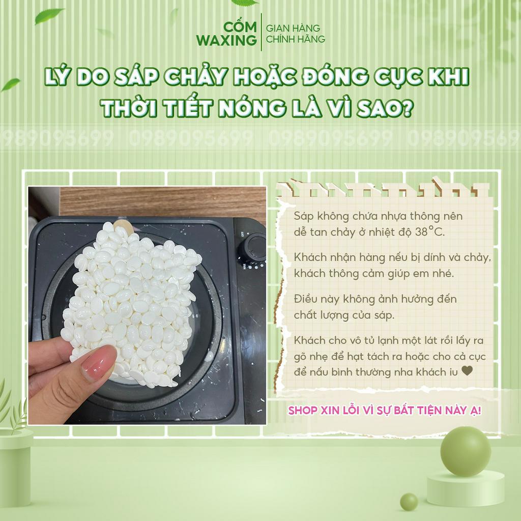 BỘ COMBO WAX LÔNG 4 MÓN TIẾT KIỆM] 100g sáp cao cấp+chén nấu sáp silicon+que quét sáp silicon+mỡ trăn