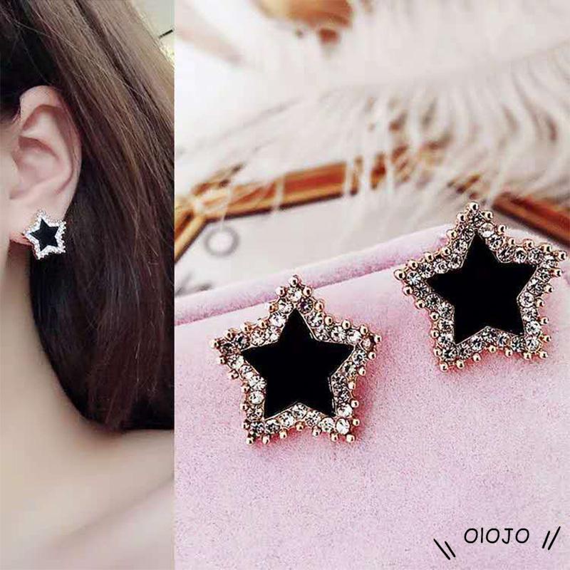 Khuyên Tai Bạc 925 Hình Cỏ Bốn Lá Xinh Xắn