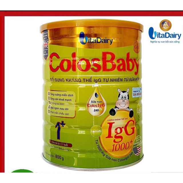 [Mua 4 lon có quà] Sữa bột Colosbaby 1 800g