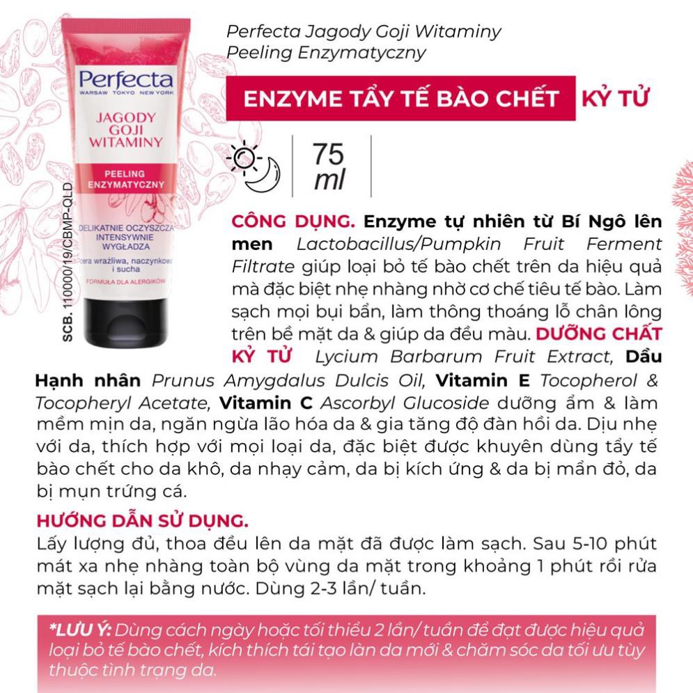 Sữa rửa mặt Dịu nhẹ Kỷ tử Perfecta Jagody Goji Witaminy 150ml dành cho da khô, da nhạy cảm