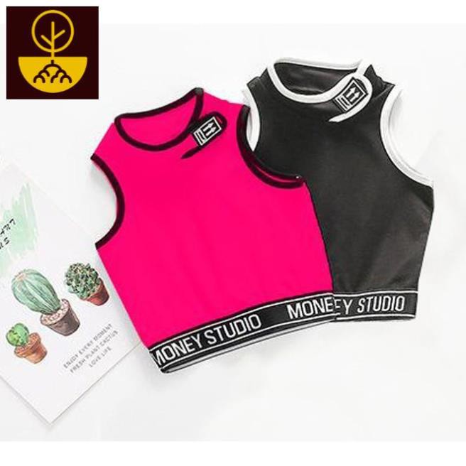 Áo thun bé gái, kiểu sport body ôm, lửng ba lỗ, phong cách thể thao - Quần áo trẻ em - Mi Mi shop (200544.B)