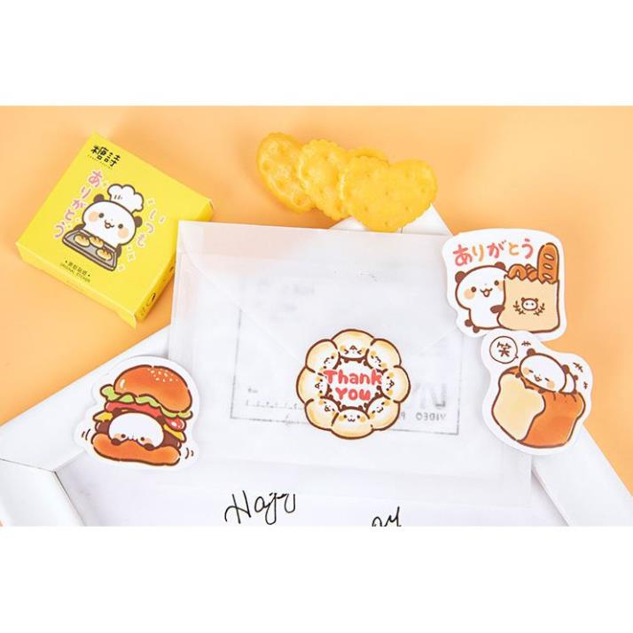 Bộ 46 Sticker Đầu Bếp Gấu E104