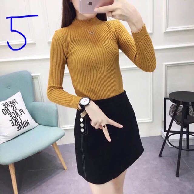 Áo len gân cho bạn gái