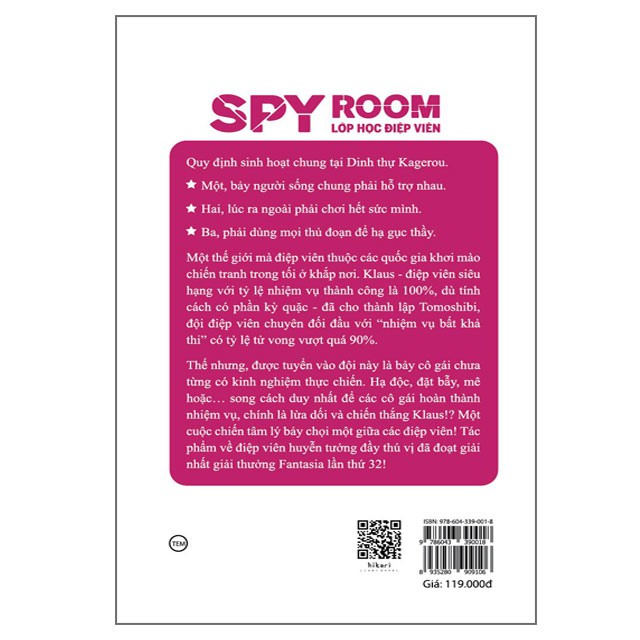 Sách - Spy room – Lớp học điệp viên - Tập 1 (Bản thường)