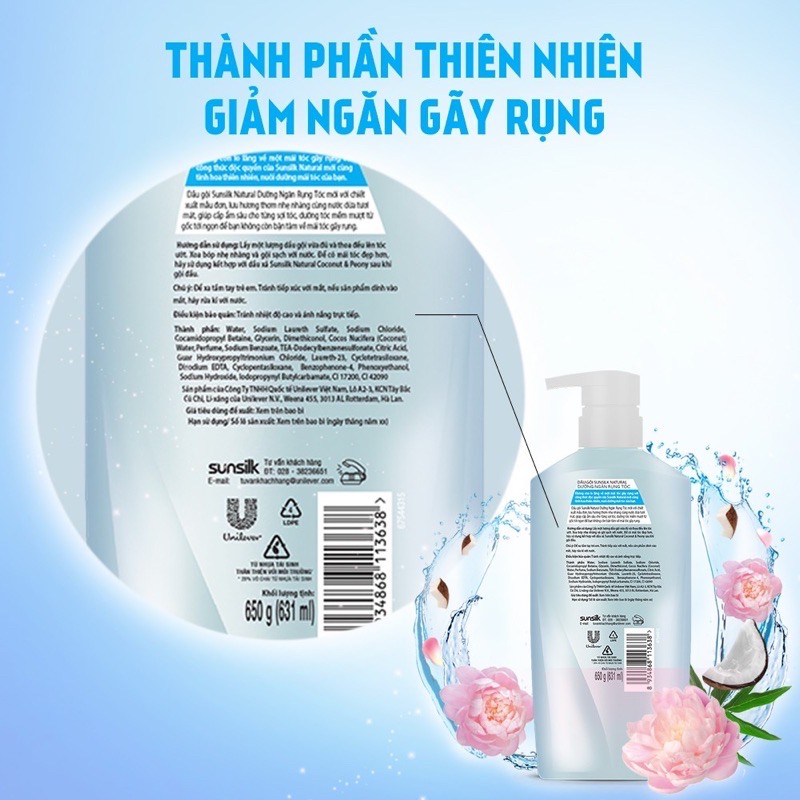 Dầu gội Sunsiu thiên nhiên 650g đủ màu( hàng mới )