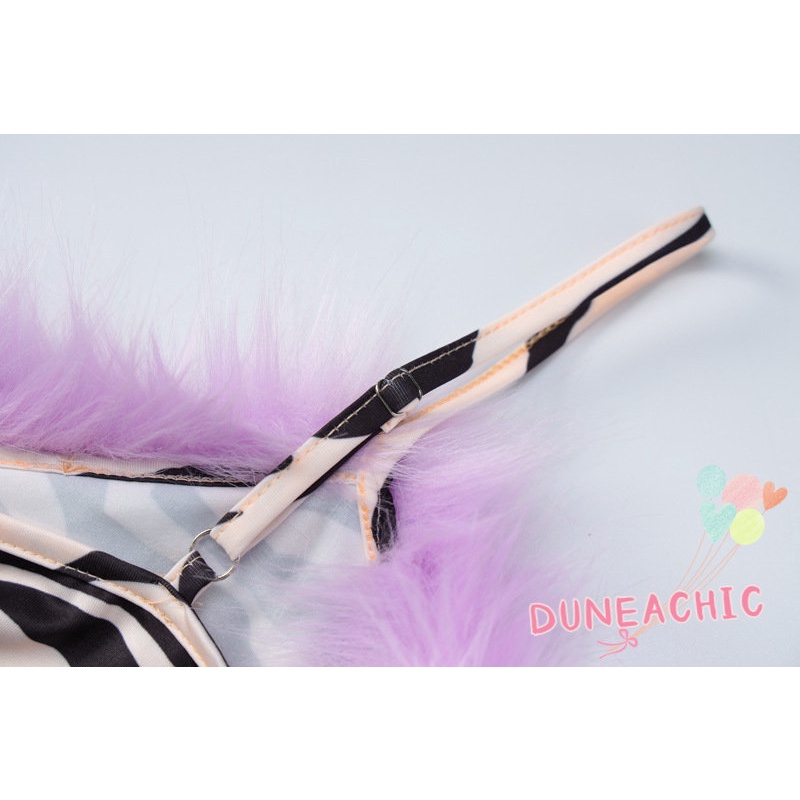 DUNEA Đầm Nhung Trễ Vai Kẻ Sọc Thời Trang Đường Phố Cá Tính Cho Nữ