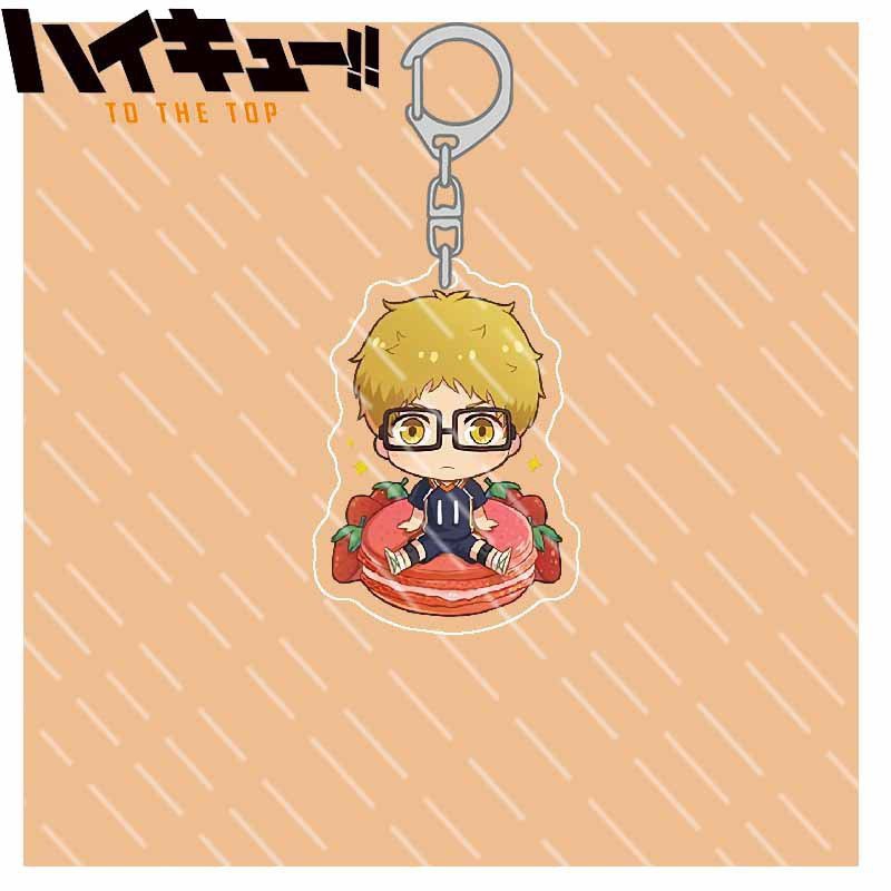 Móc khóa HAIKYUU! Vua Bóng Chuyền ver MACARON mica trong acrylic anime chibi