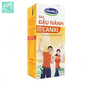 Combo 3 Hộp Sữa Đậu Nành Vinamilk Gấp Đôi Canxi Không Đường - Hộp Giấy 1L - Lulu Mart