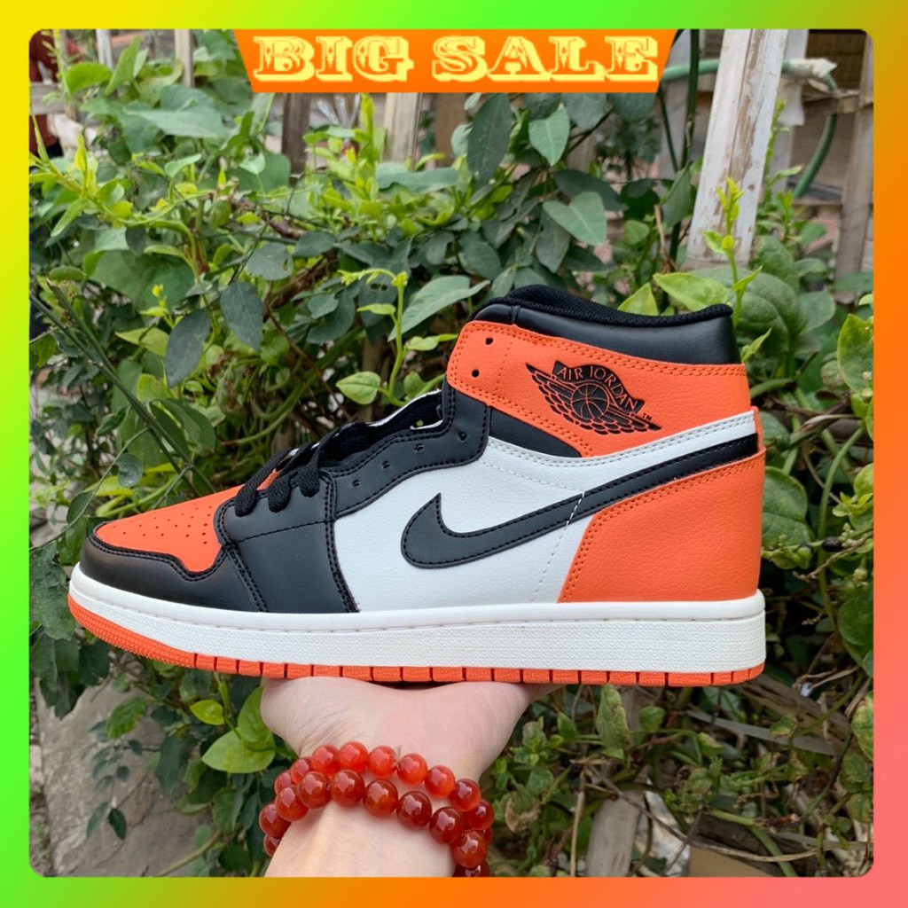 JD cam cao cổ [TẶNG MÓC KHÓA GIÀY, FULL BOX, BILL] Giày thể thao jordan cam cao cổ nam nữ JD cam cao