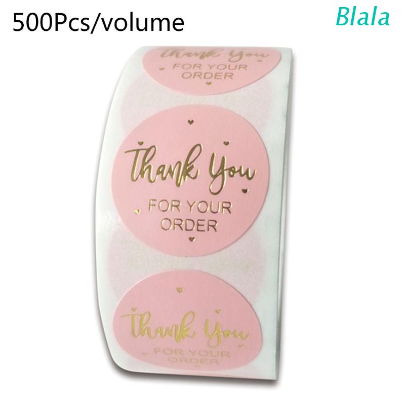 Set 500 miếng dán chữ Thank You for Your Order dùng trang trí đồ thủ công