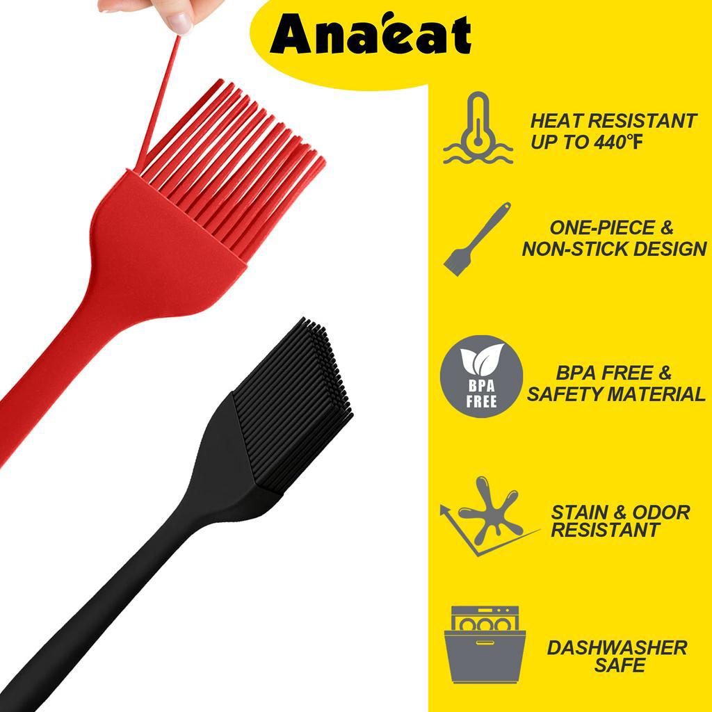 Set 3 Cọ Phết Dầu/Bơ ANAEAT Nướng BBQ Làm Bằng Silicon Chịu Nhiệt