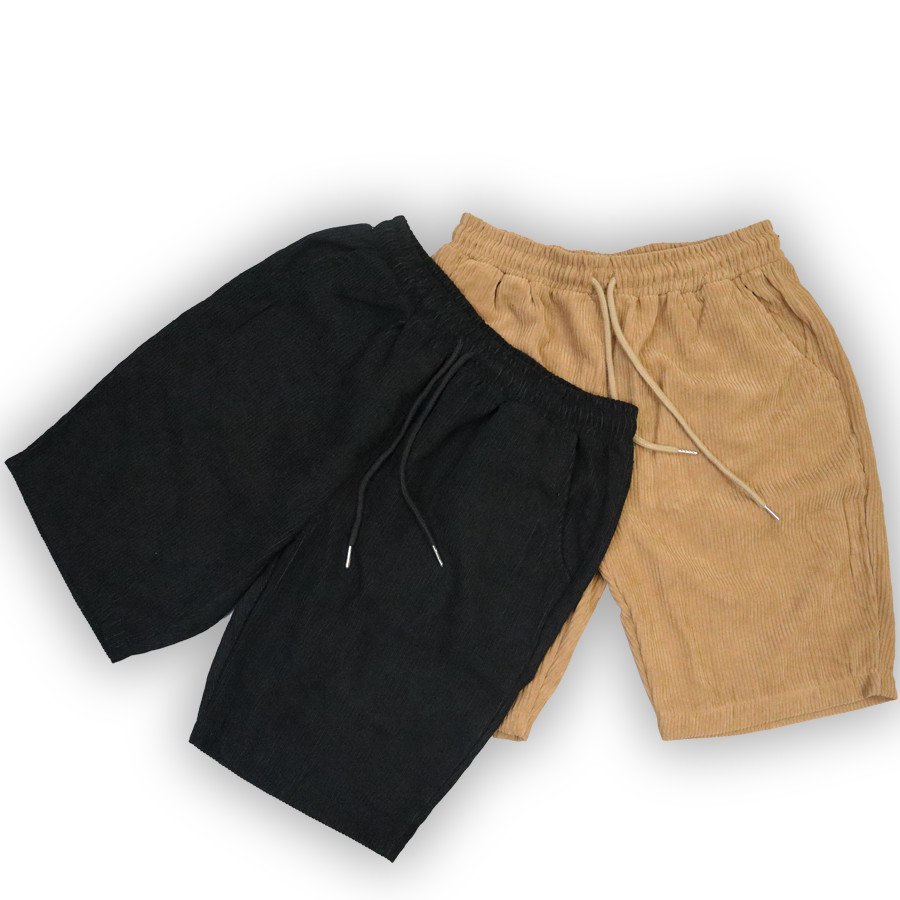 Quần đùi nam ống rộng chất liệu vải nhung tăm form rộng oversize unisex thương hiệu JBAGY - JBN01