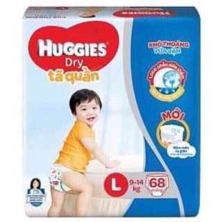 Bỉm quần huggies dry l 68 miếng 
bỉm quần huggies dry l 68 miếng