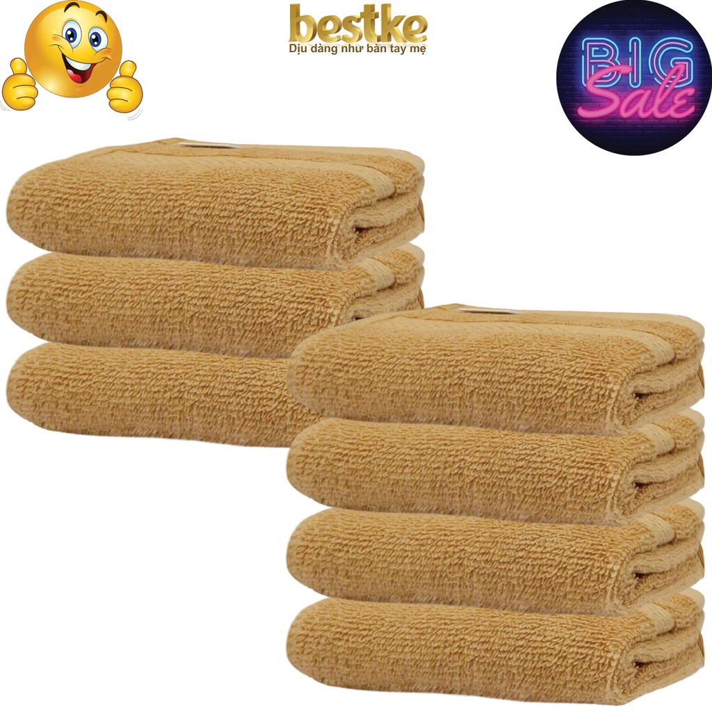 Khăn mặt bestke cotton, face towels, towels manufacturer, towels of Vietnam, Combo 7 cái 48*28cm = 5