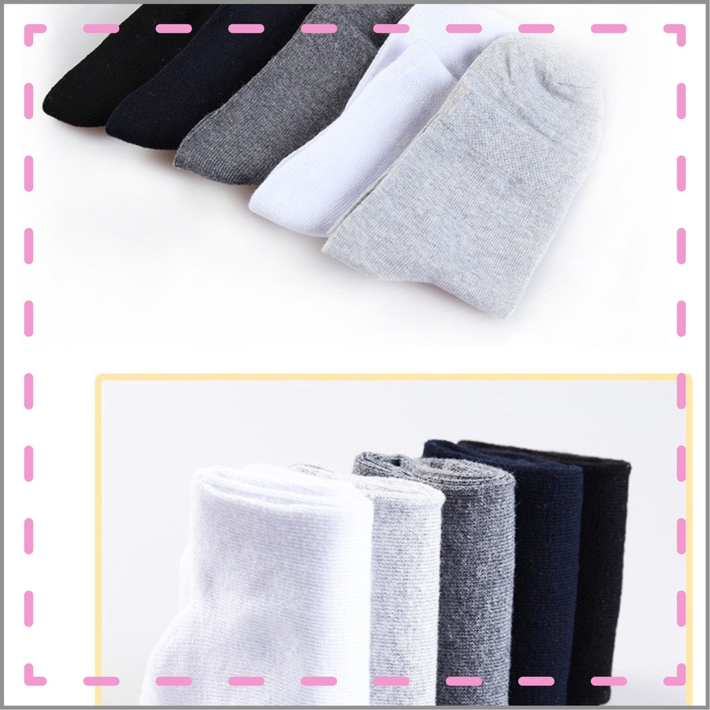 Tất nam cổ cao trơn - vớ cotton thoáng mát kháng khuẩn