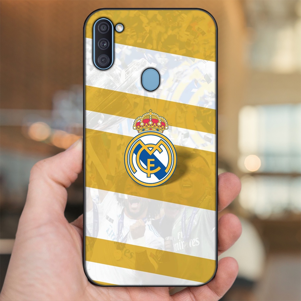 Ốp lưng Samsung A11, M11 viền đen in hình Real Madrid