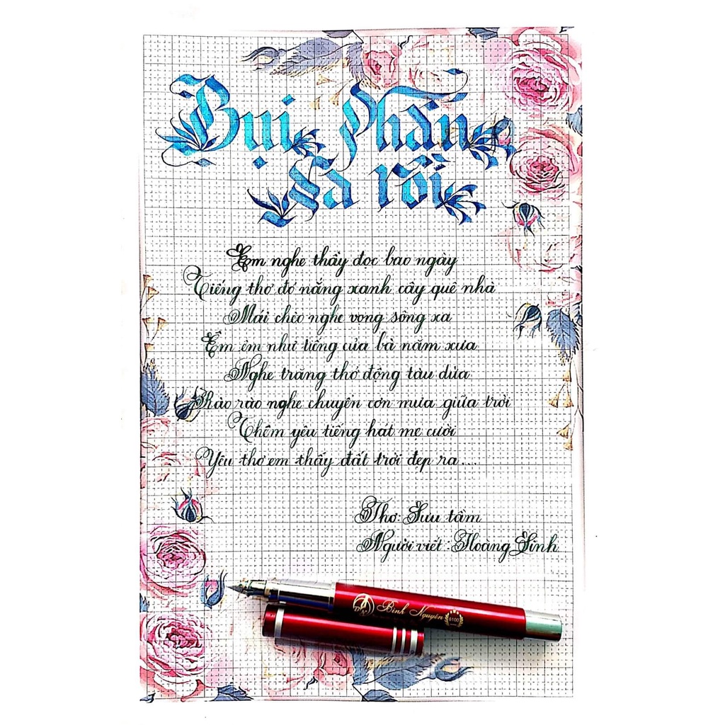 Bút máy luyện chữ đẹp nét thanh đậm ngòi Thép Bình Nguyên 6100