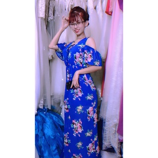 Maxi voan xẻ đùi size sm