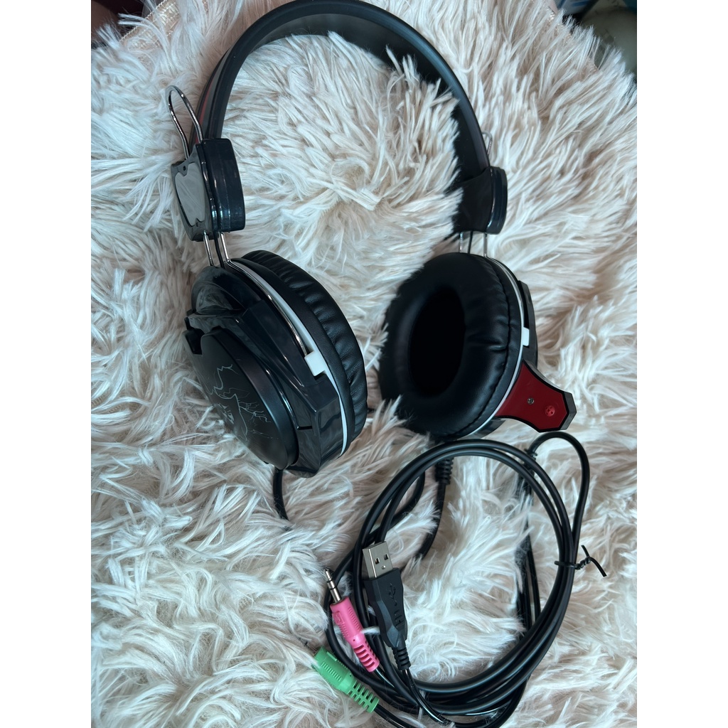 TAI MỚI KHÔNG HỘPTai Nghe Chụp AUTOBOT Gamming có Đèn LED Siêu Cấp - Âm Thanh Chân Thật BẢO HÀNH 3 THÁNG,2 chân 3.5mm