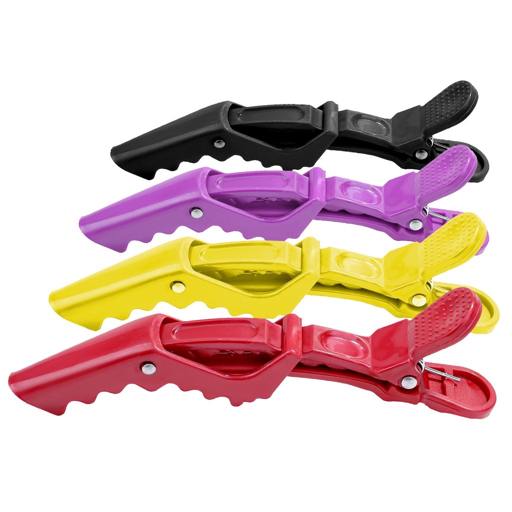 Kẹp cá sấu bằng nhựa nhiều màu dùng làm tóc cho salon/barber