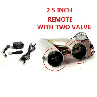 Maxpower Universal 2 "/ 2.5 '' / 3" inch 304 thép không gỉ loại Y ống xả ô tô có thể điều chỉnh CÓ HAI van điện có điều khiển từ xa