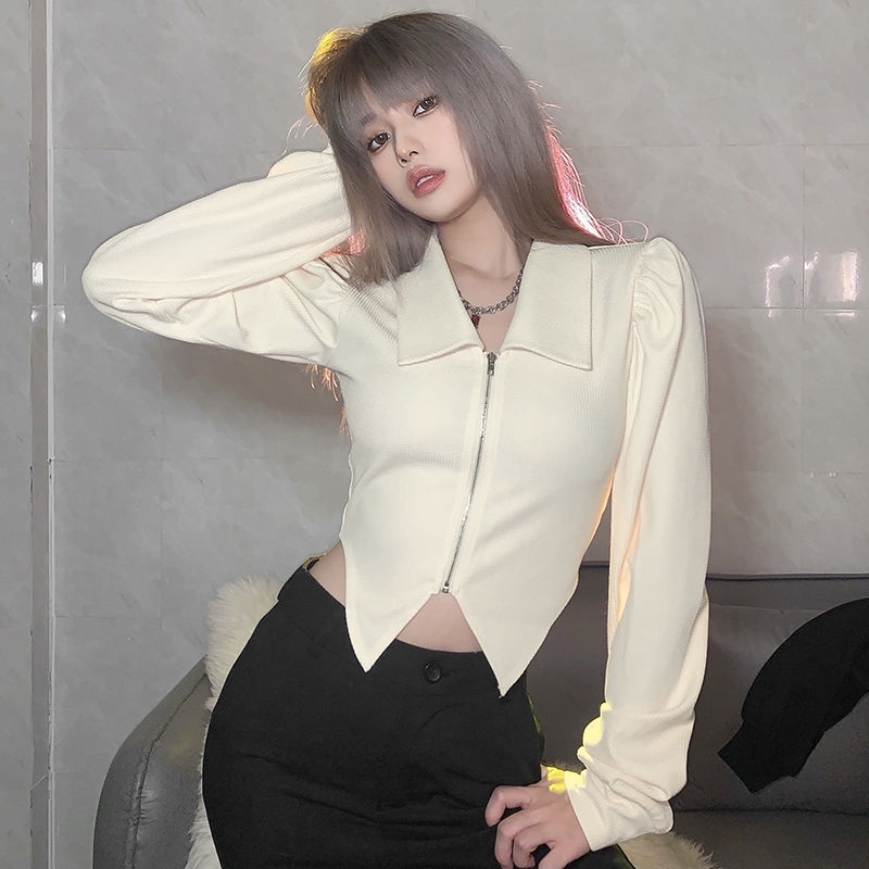 Mới Áo Thun Nữ Tay Dài Phong Cách Retro