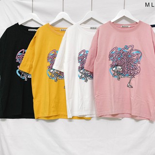 Áo thun tay lỡ form rộng Ulzzang Unisex HEY YOU báo hồng 4 màu