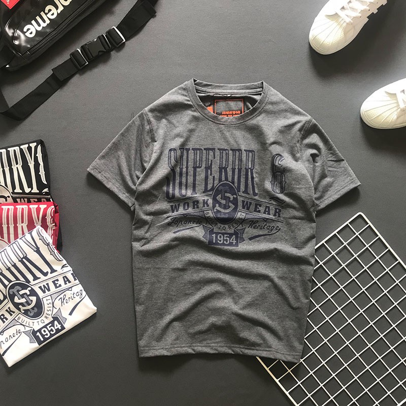 Áo thun nam tay ngắn phối hoạ tiết thêu năng động cực đẹp ADBP061 | BigBuy360 - bigbuy360.vn