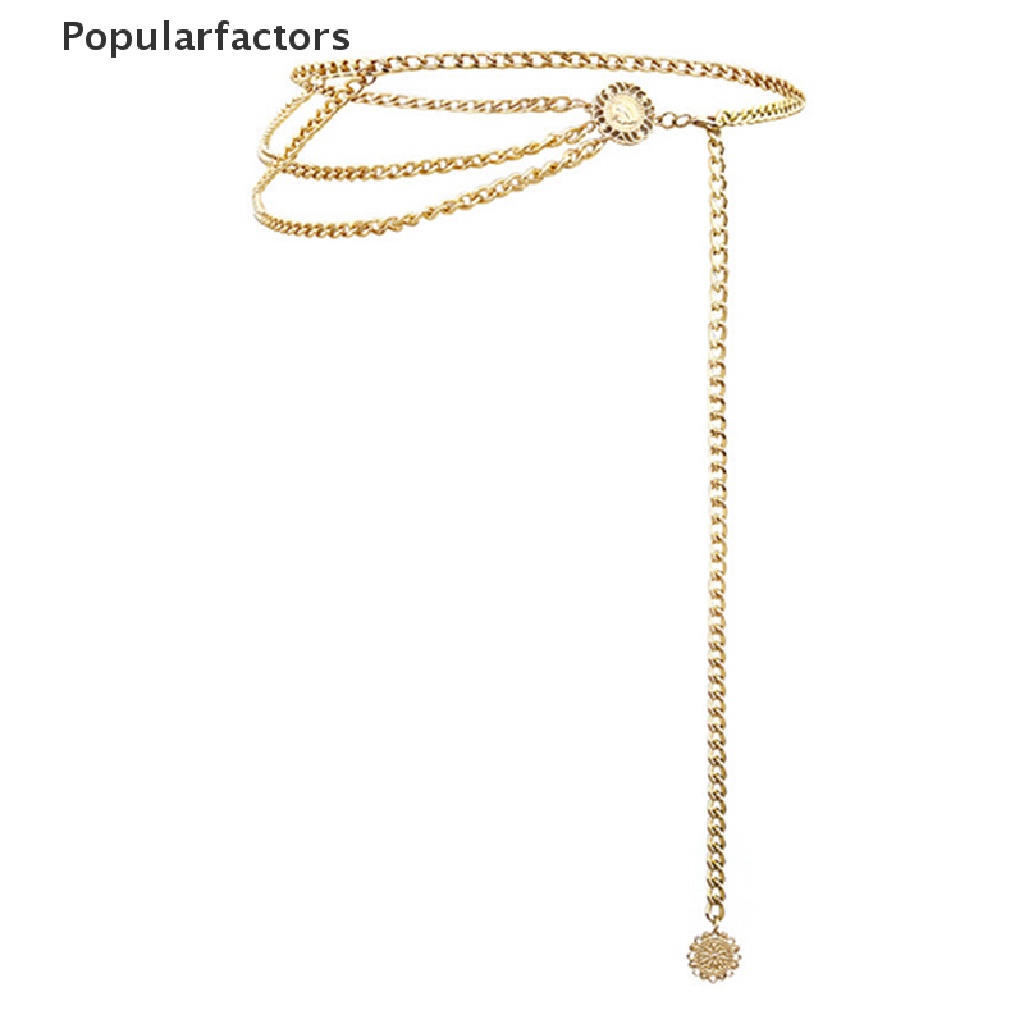 Thắt Lưng Dây Xích Kim Loại Phong Cách Retro Cho Nữ