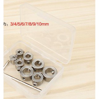 Bộ 8 vòng giới hạn mũi khoan - inox 2 đầu chặn