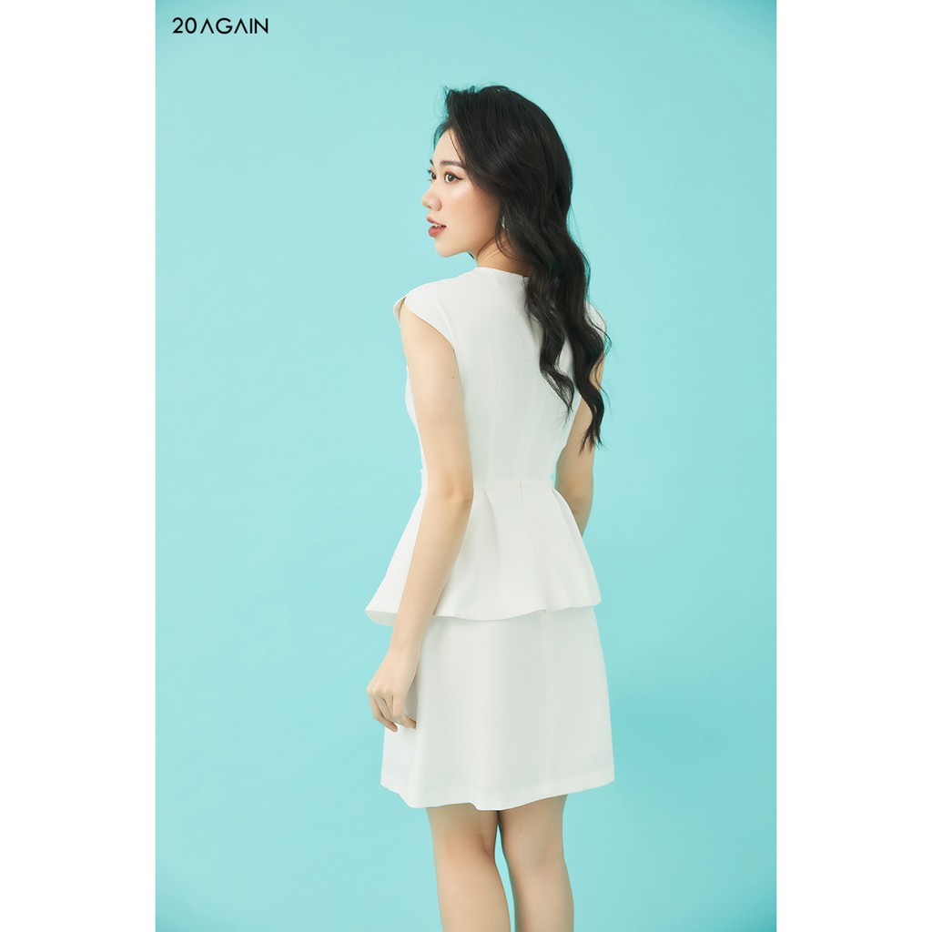 [Mã WABR0101 giảm 10% đơn 99K] Đầm Xòe Peplum Tà Xẻ Công Sở 20AGAIN DEA1229 | BigBuy360 - bigbuy360.vn