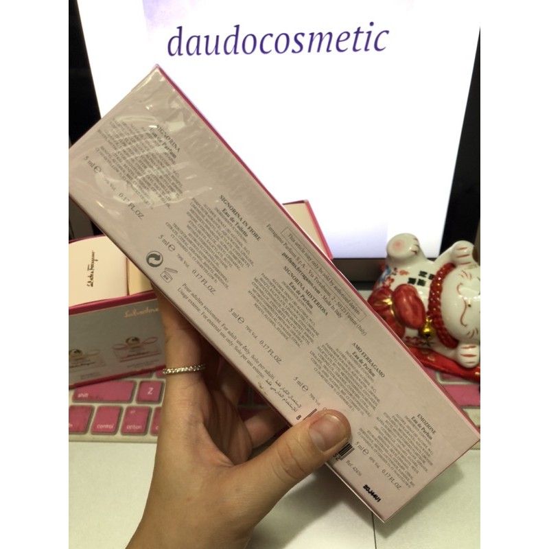 [ set mini ] Tách Set nước hoa Salvatore Ferragamo Signorina EDP - Si In Fiore - Misteriosa - Amo - Emozione -  EDP 5ml | BigBuy360 - bigbuy360.vn