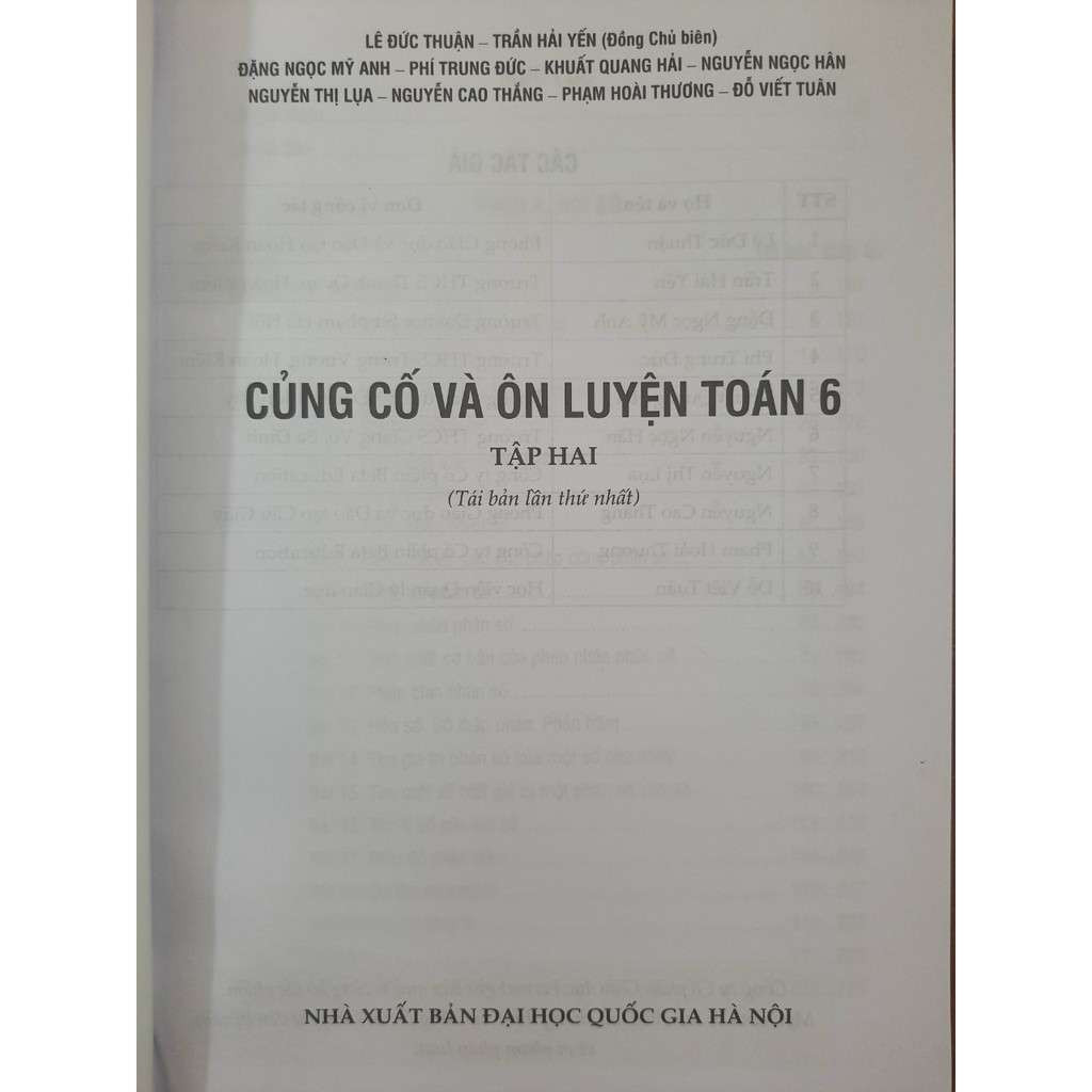 Sách - Củng cố và Ôn luyện Toán 6 Tập 2