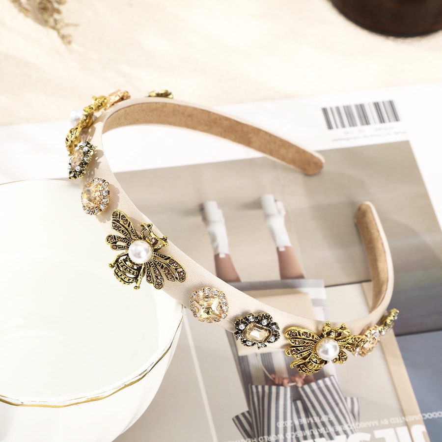 Băng Đô Cài Tóc Đính Đá Và Ngọc Trai Nhân Tạo Xinh Xắn Cho Nữ